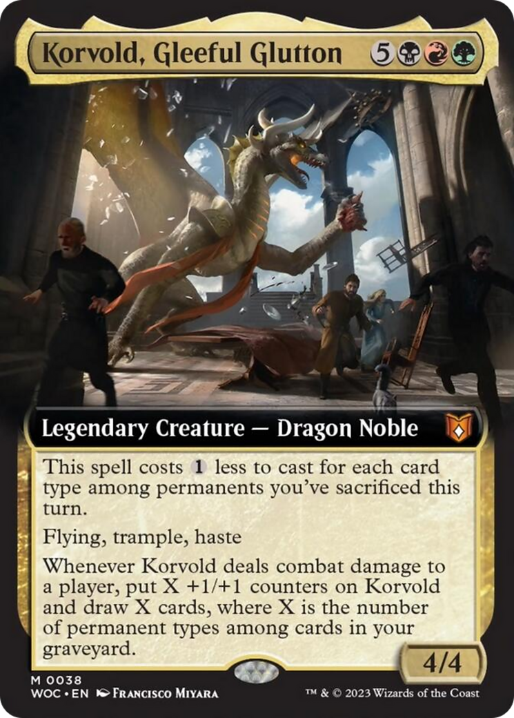 Korvold, Gleeful Glutton (Extended Art) [Wilds of Eldraine Commander] | Gamer Loot