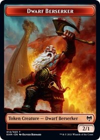 Dwarf Berserker // Emblem - Tibalt, Cosmic Impostor Double-sided Token [Kaldheim Tokens] | Gamer Loot
