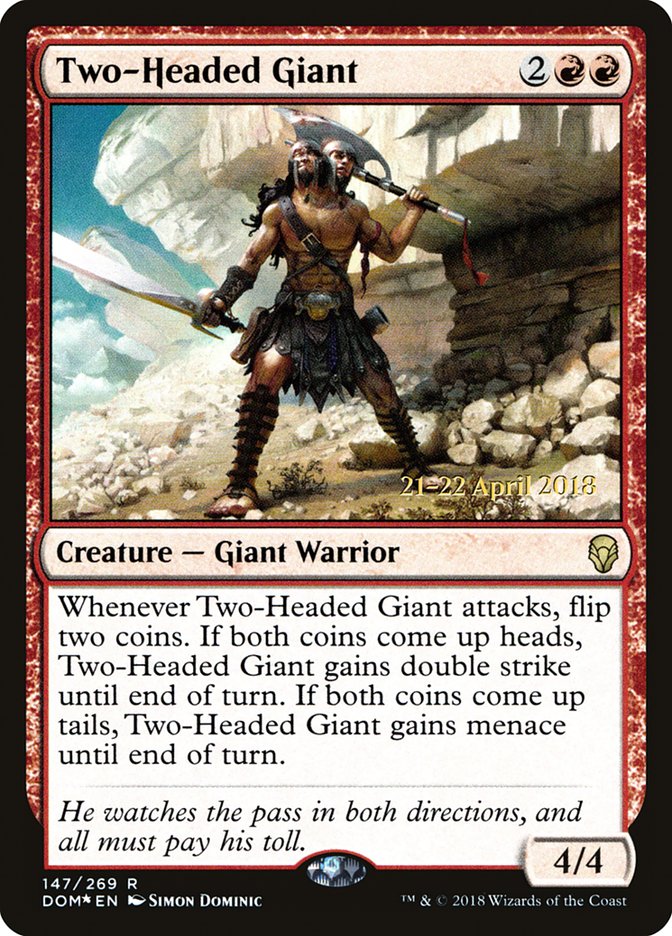 Two-Headed Giant  [Dominaria Prerelease Promos] | Gamer Loot