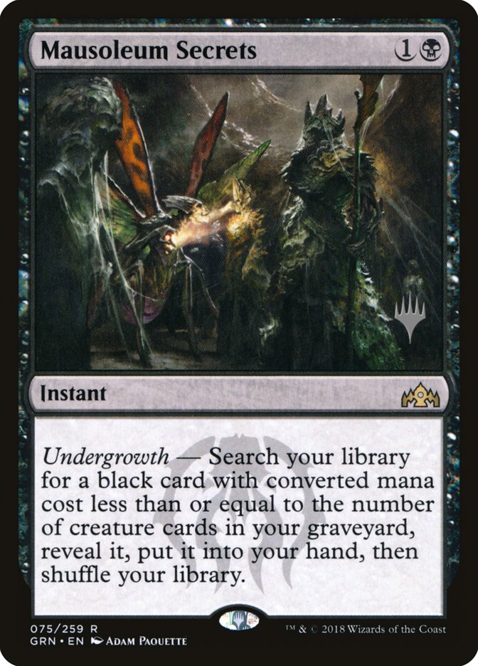 Mausoleum Secrets (Promo Pack) [Guilds of Ravnica Promos] | Gamer Loot