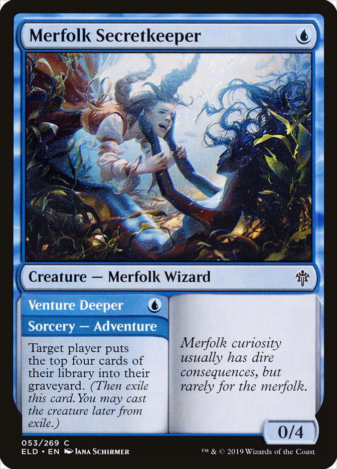 Merfolk Secretkeeper // Venture Deeper [Throne of Eldraine] | Gamer Loot