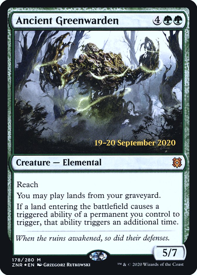 Ancient Greenwarden [Zendikar Rising Prerelease Promos] | Gamer Loot