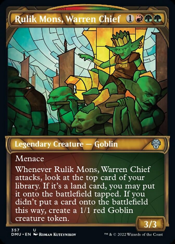Rulik Mons, Warren Chief (Showcase Textured) [Dominaria United] | Gamer Loot