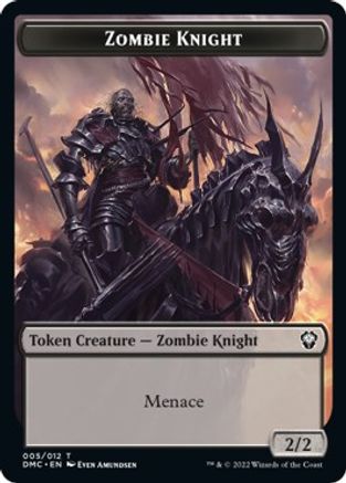 Zombie Knight // Griffin Double-sided Token [Dominaria United Commander Tokens] | Gamer Loot