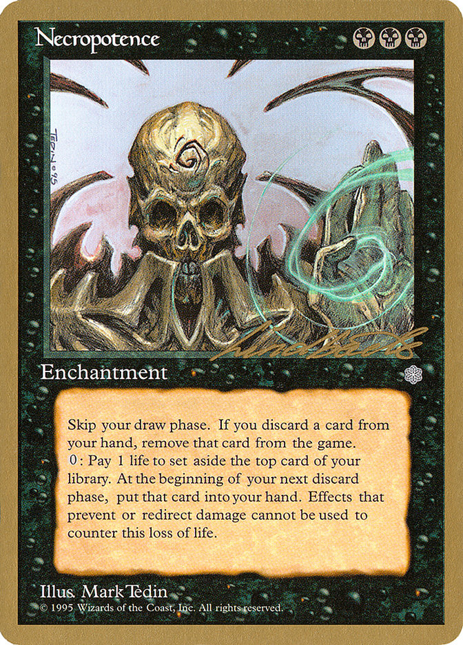 Necropotence (Leon Lindback) [Pro Tour Collector Set] | Gamer Loot