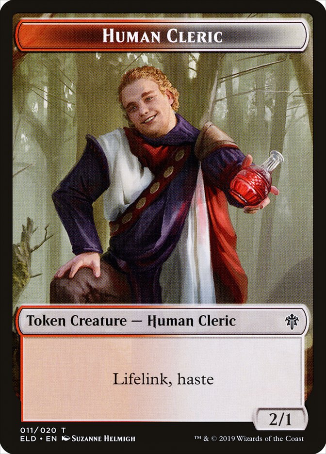 Human Cleric [Throne of Eldraine Tokens] | Gamer Loot