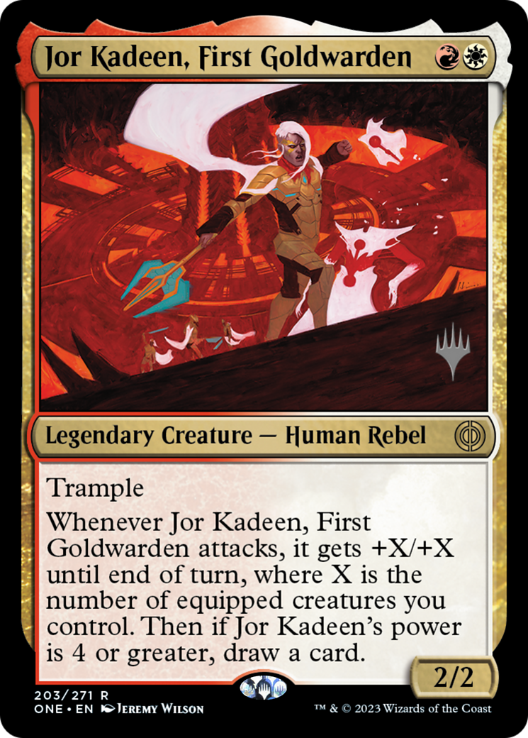 Jor Kadeen, First Goldwarden (Promo Pack) [Phyrexia: All Will Be One Promos] | Gamer Loot