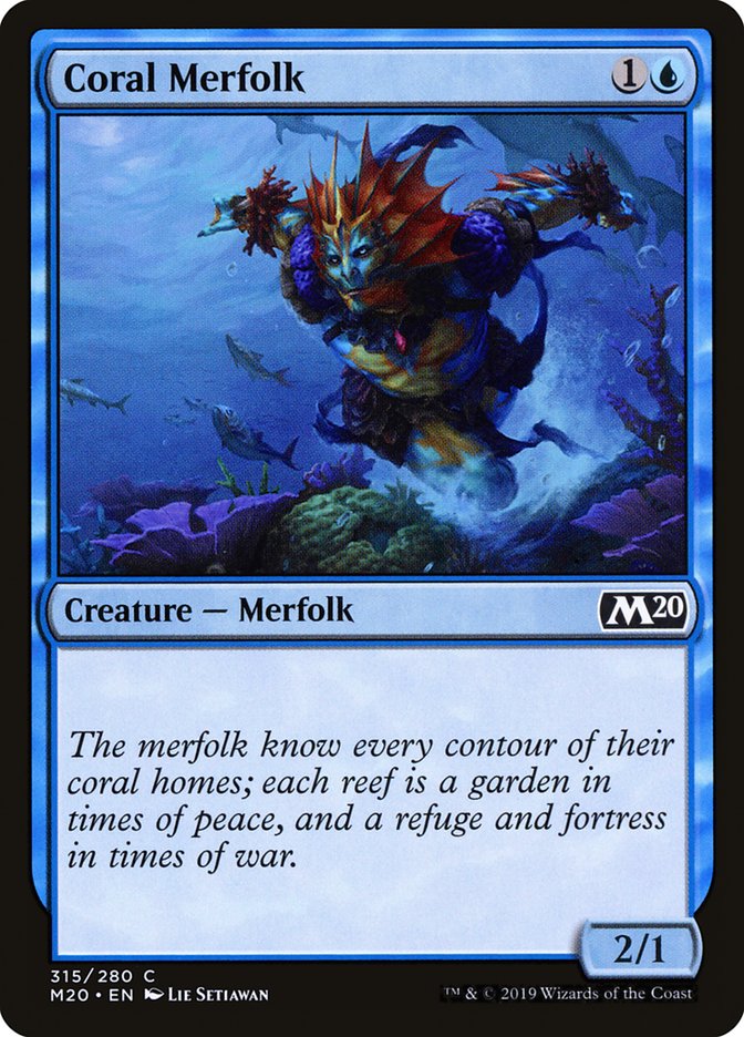 Coral Merfolk [Core Set 2020] | Gamer Loot