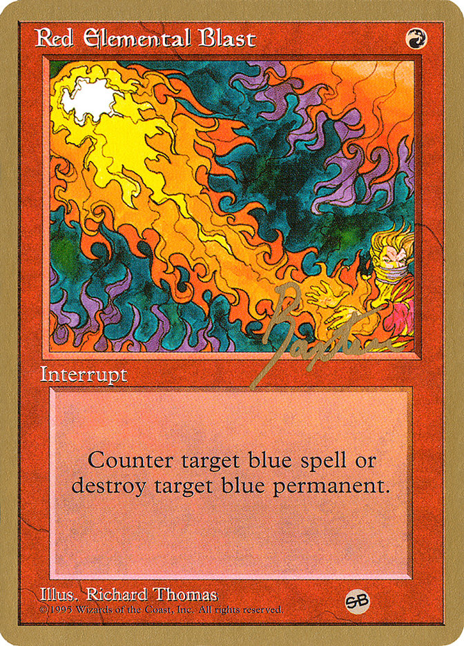 Red Elemental Blast (George Baxter) (SB) [Pro Tour Collector Set] | Gamer Loot
