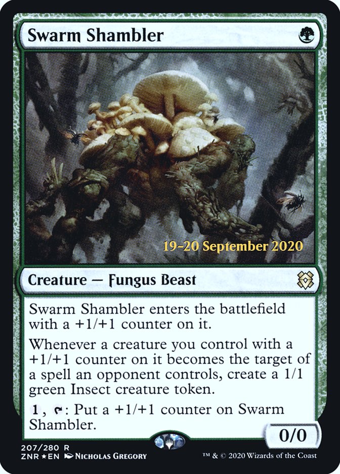 Swarm Shambler [Zendikar Rising Prerelease Promos] | Gamer Loot