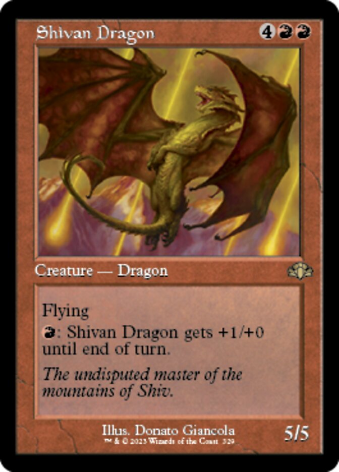 Shivan Dragon (Retro) [Dominaria Remastered] | Gamer Loot