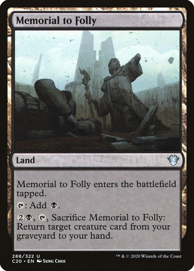 Memorial to Folly [Commander 2020] | Gamer Loot