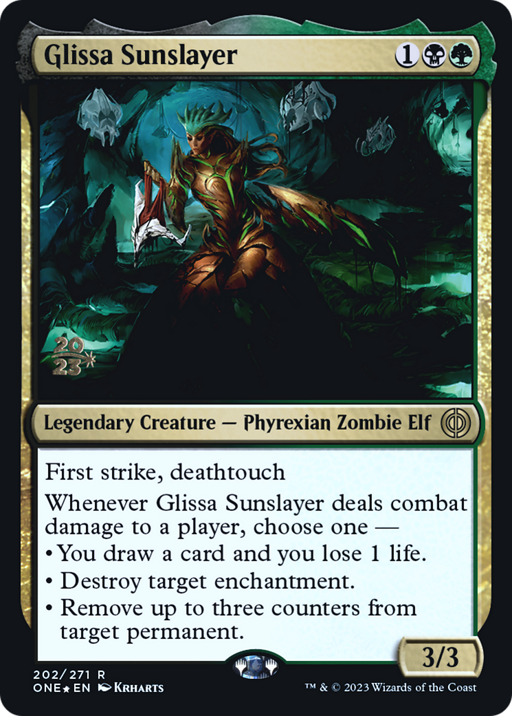 Glissa Sunslayer [Phyrexia: All Will Be One Prerelease Promos] | Gamer Loot