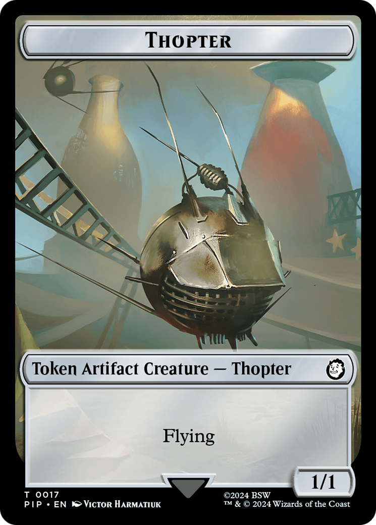 Treasure (0018) // Thopter Double-Sided Token [Fallout Tokens] | Gamer Loot