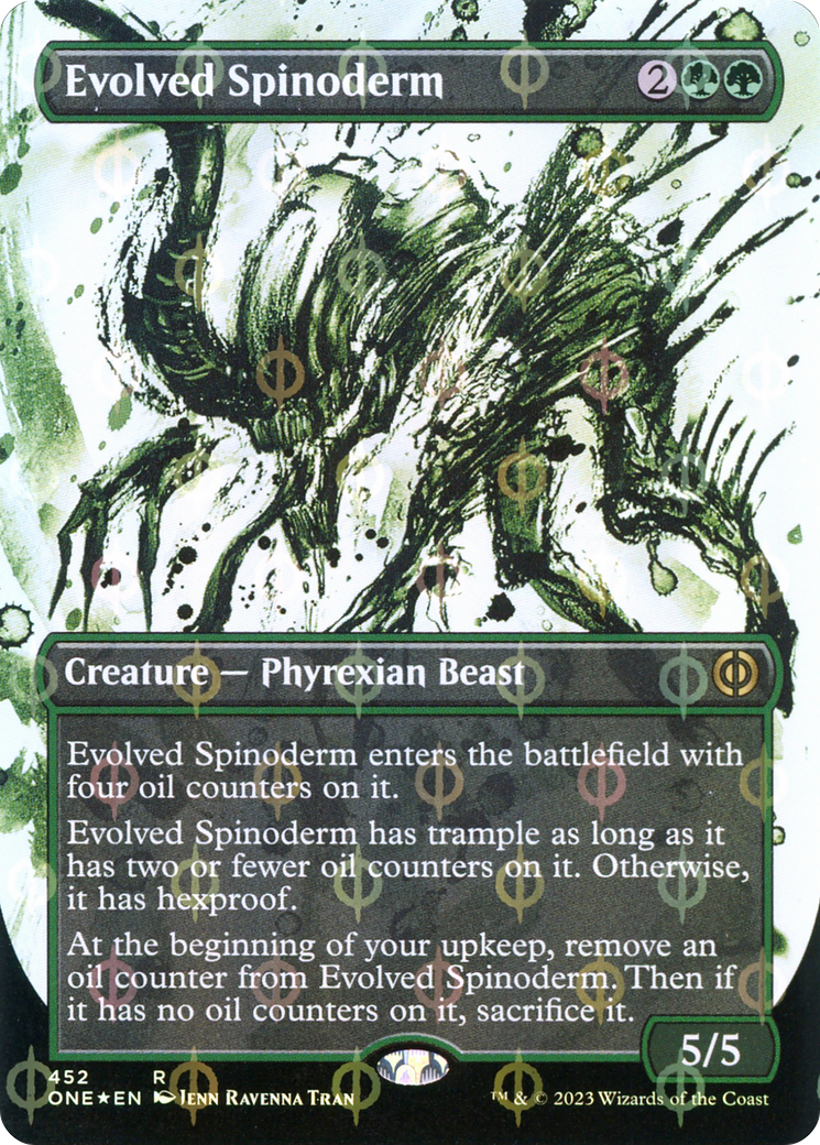 Evolved Spinoderm (Borderless Ichor Step-and-Compleat Foil) [Phyrexia: All Will Be One] | Gamer Loot