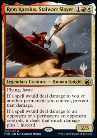 Rem Karolus, Stalwart Slayer (Promo Pack) [Innistrad: Midnight Hunt Promos] | Gamer Loot