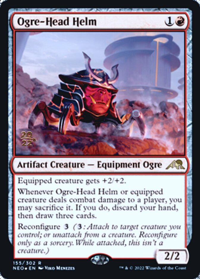 Ogre-Head Helm [Kamigawa: Neon Dynasty Prerelease Promos] | Gamer Loot