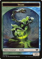 Snake (021) // Saproling Double-Sided Token [Commander 2015 Tokens] | Gamer Loot