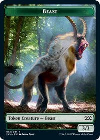 Beast // Treasure Double-sided Token [Double Masters Tokens] | Gamer Loot