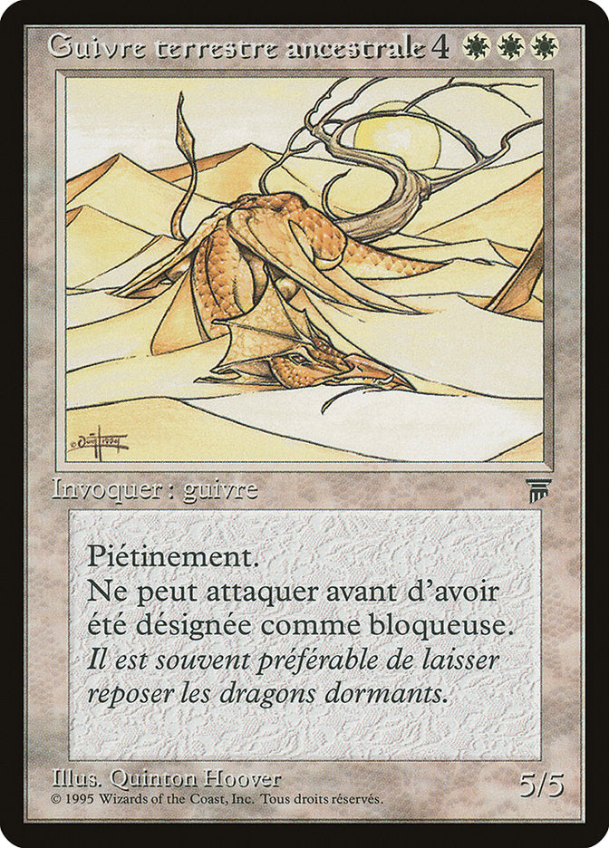 Elder Land Wurm (French) - "Guivre terrestre ancestorale" [Renaissance] | Gamer Loot