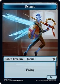 Faerie // Food (15) Double-sided Token [Throne of Eldraine Tokens] | Gamer Loot