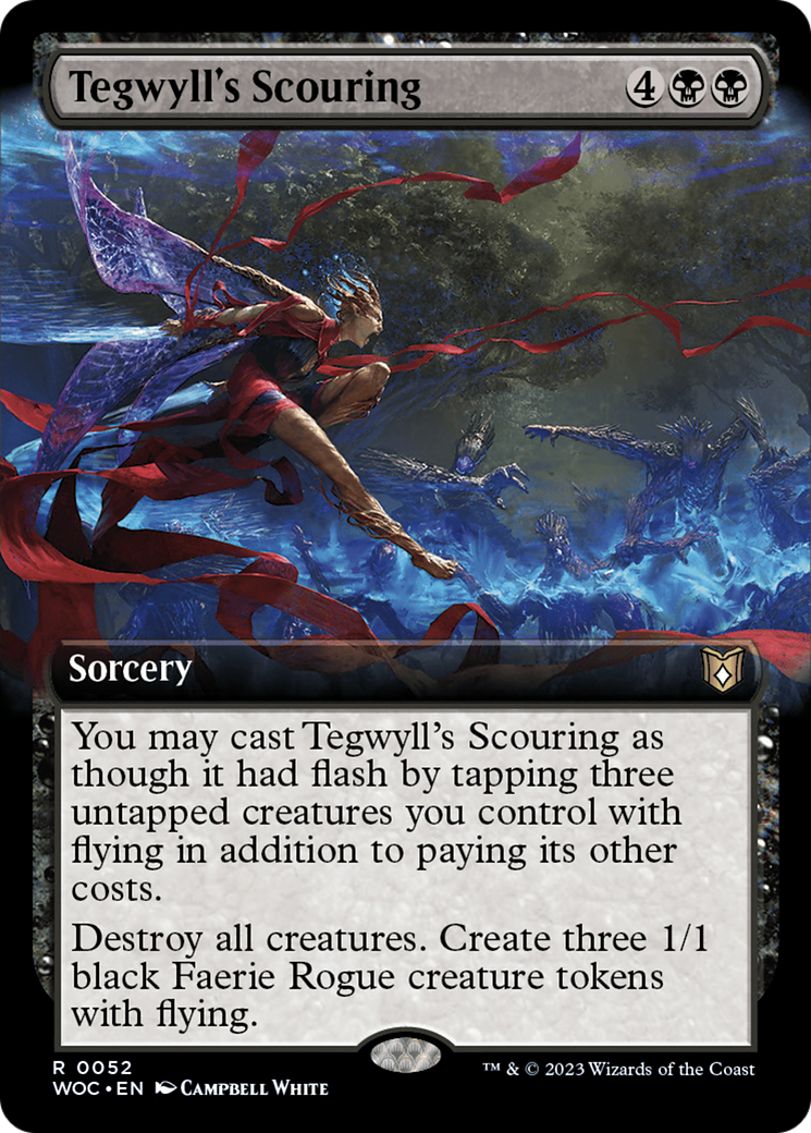 Tegwyll's Scouring (Extended Art) [Wilds of Eldraine Commander] | Gamer Loot