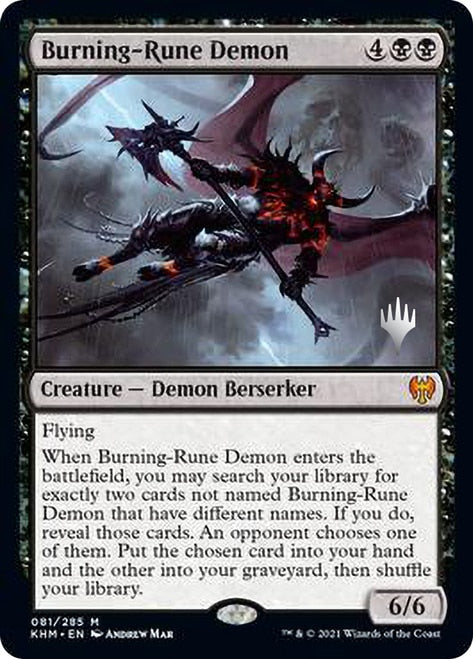 Burning-Rune Demon [Kaldheim Promos] | Gamer Loot