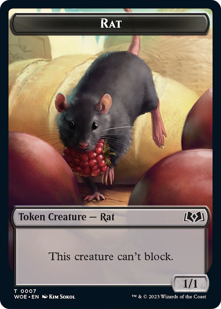 Rat Token [Wilds of Eldraine Tokens] | Gamer Loot