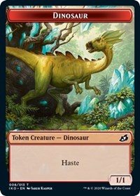 Dinosaur // Human Soldier (003) Double-sided Token [Ikoria: Lair of Behemoths Tokens] | Gamer Loot