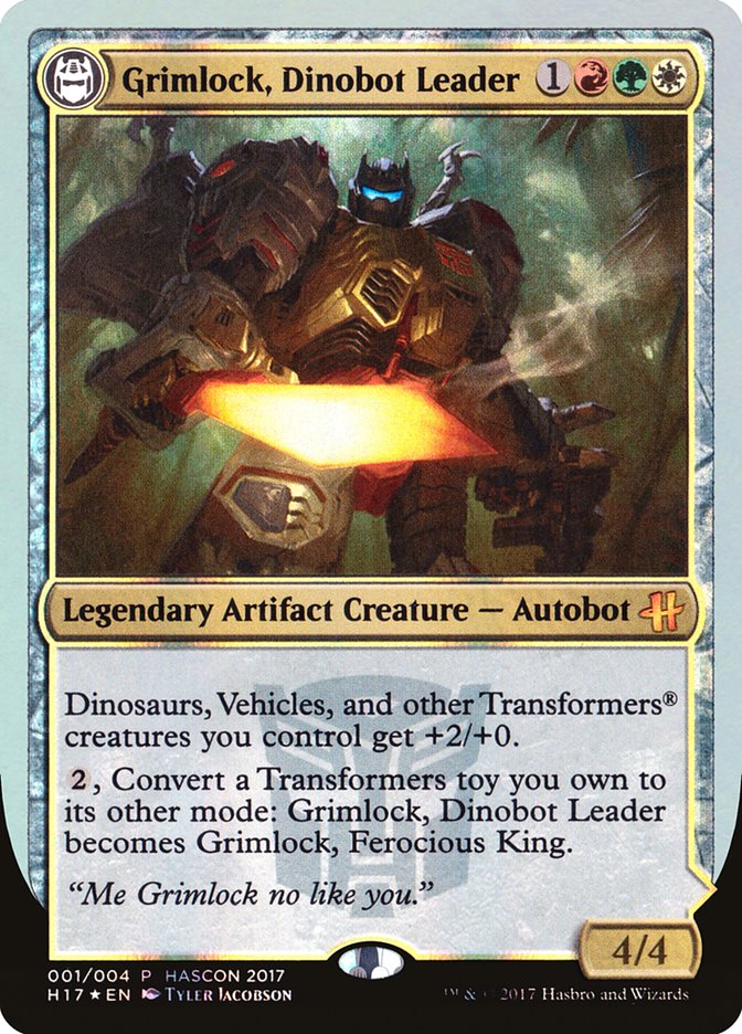 Grimlock, Dinobot Leader // Grimlock, Ferocious King [HasCon 2017] | Gamer Loot