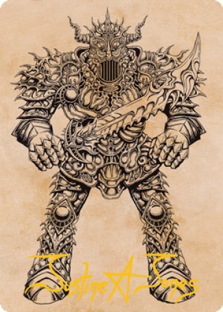 Iron Golem (Showcase) Art Card (Gold-Stamped Signature) [Dungeons & Dragons: Adventures in the Forgotten Realms Art Series] | Gamer Loot