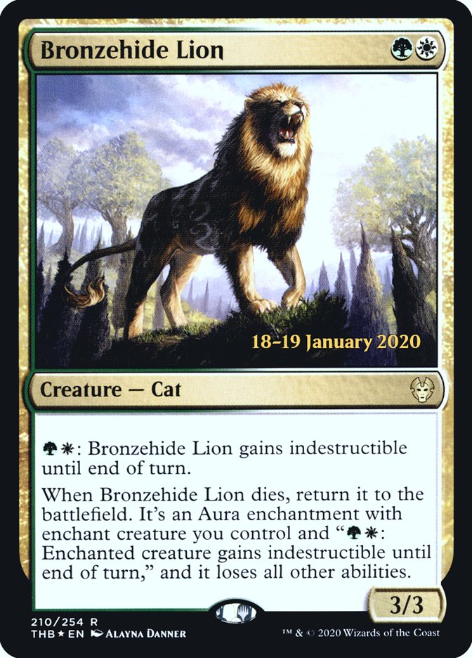 Bronzehide Lion [Theros Beyond Death Prerelease Promos] | Gamer Loot