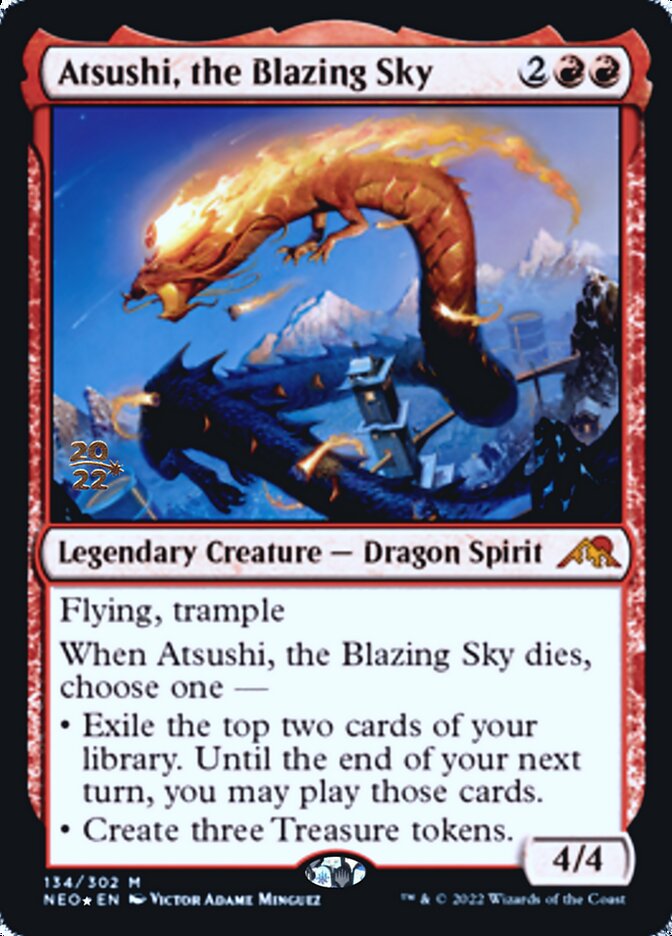 Atsushi, the Blazing Sky [Kamigawa: Neon Dynasty Prerelease Promos] | Gamer Loot