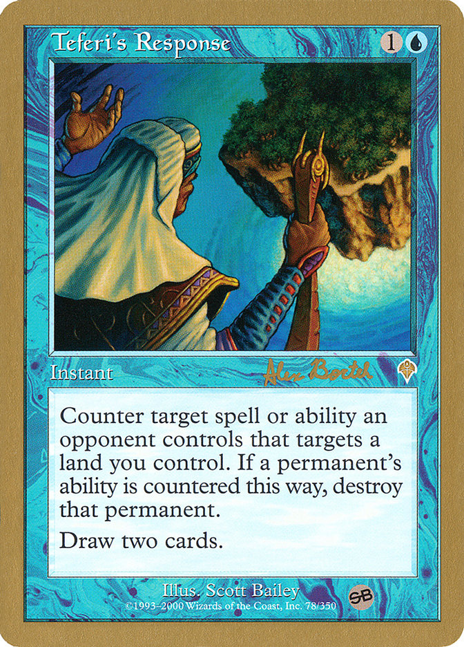 Teferi's Response (Alex Borteh) (SB) [World Championship Decks 2001] | Gamer Loot