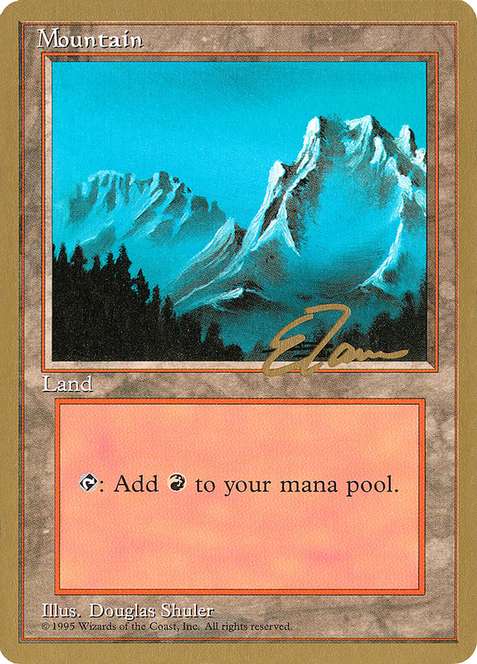 Mountain (et374) (Eric Tam) [Pro Tour Collector Set] | Gamer Loot