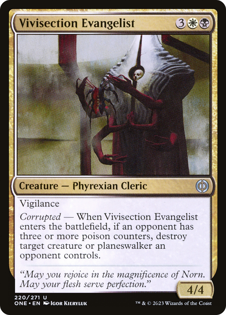 Vivisection Evangelist [Phyrexia: All Will Be One] | Gamer Loot