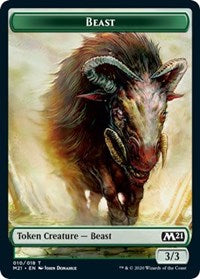 Beast // Treasure Double-sided Token [Core Set 2021 Tokens] | Gamer Loot