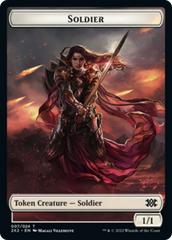 Worm // Soldier Double-sided Token [Double Masters 2022 Tokens] | Gamer Loot