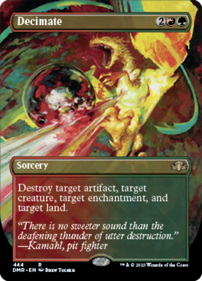 Decimate (Borderless Alternate Art) [Dominaria Remastered] | Gamer Loot
