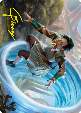 Vortex Runner Art Card (Gold-Stamped Signature) [Strixhaven: School of Mages Art Series] | Gamer Loot