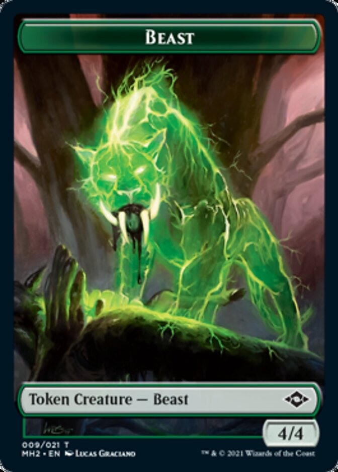 Beast Token // Treasure Token (21) [Modern Horizons 2 Tokens] | Gamer Loot