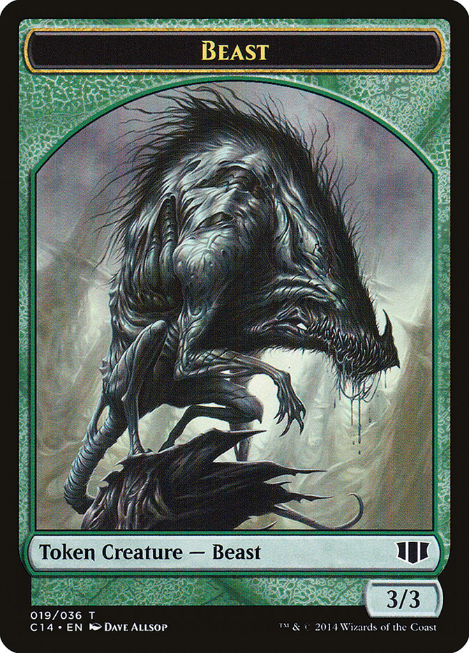 Elemental // Beast (019/036) Double-sided Token [Commander 2014 Tokens] | Gamer Loot