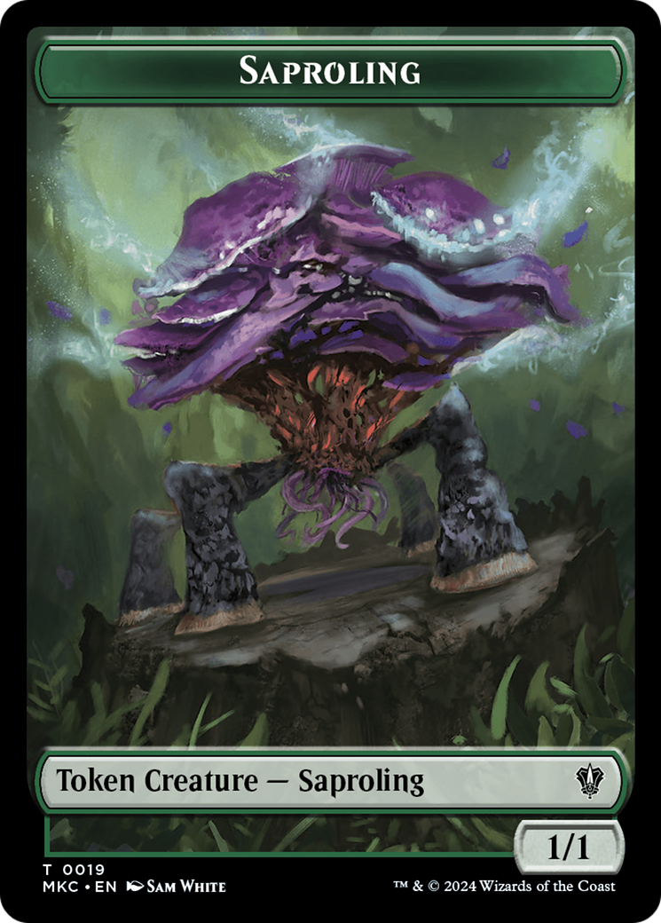 Saproling // Morph Double-Sided Token [Murders at Karlov Manor Commander Tokens] | Gamer Loot