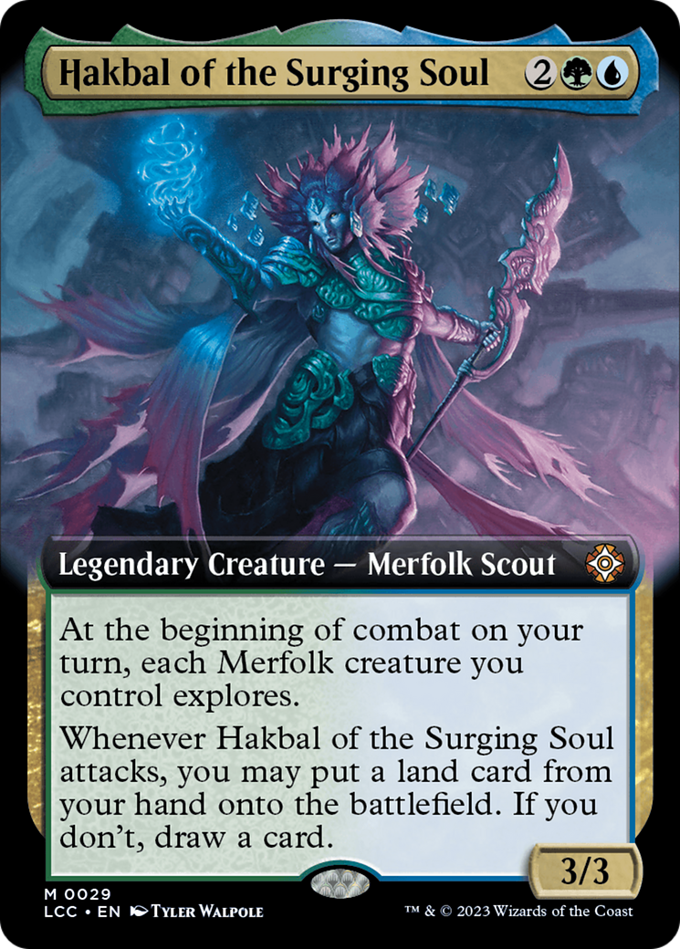 Hakbal of the Surging Soul (Extended Art) [The Lost Caverns of Ixalan Commander] | Gamer Loot