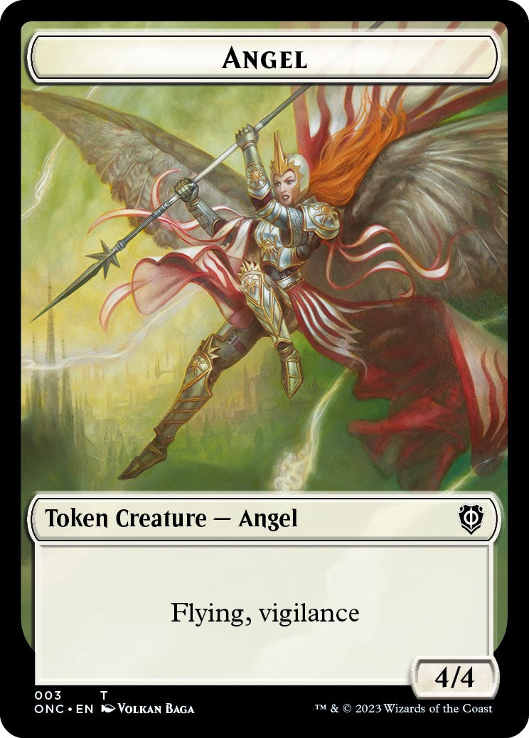 Soldier (008) // Angel Double-Sided Token [Phyrexia: All Will Be One Commander Tokens] | Gamer Loot