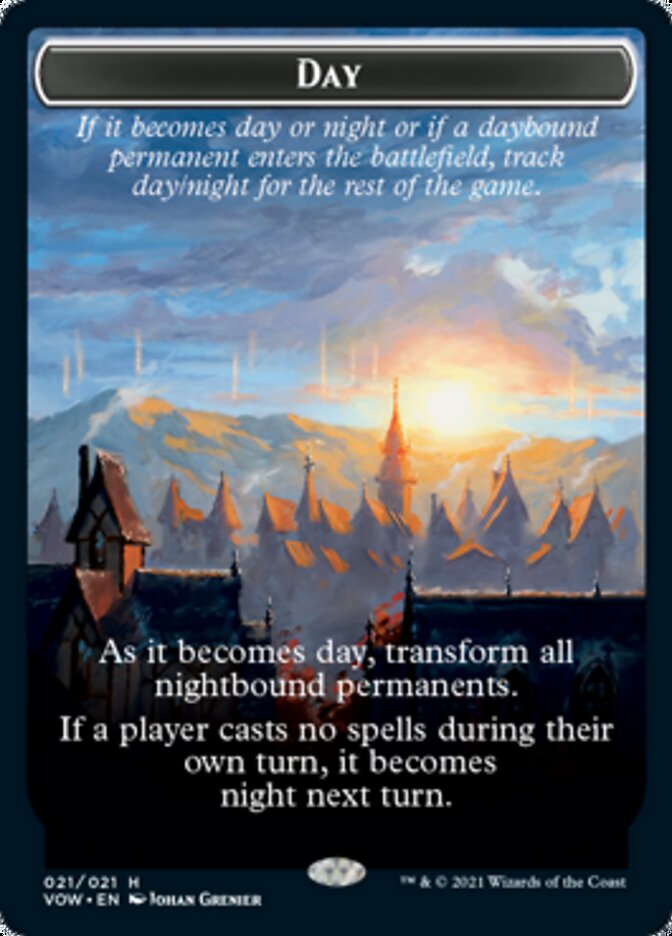 Day // Night Double-sided Token [Innistrad: Crimson Vow Tokens] | Gamer Loot
