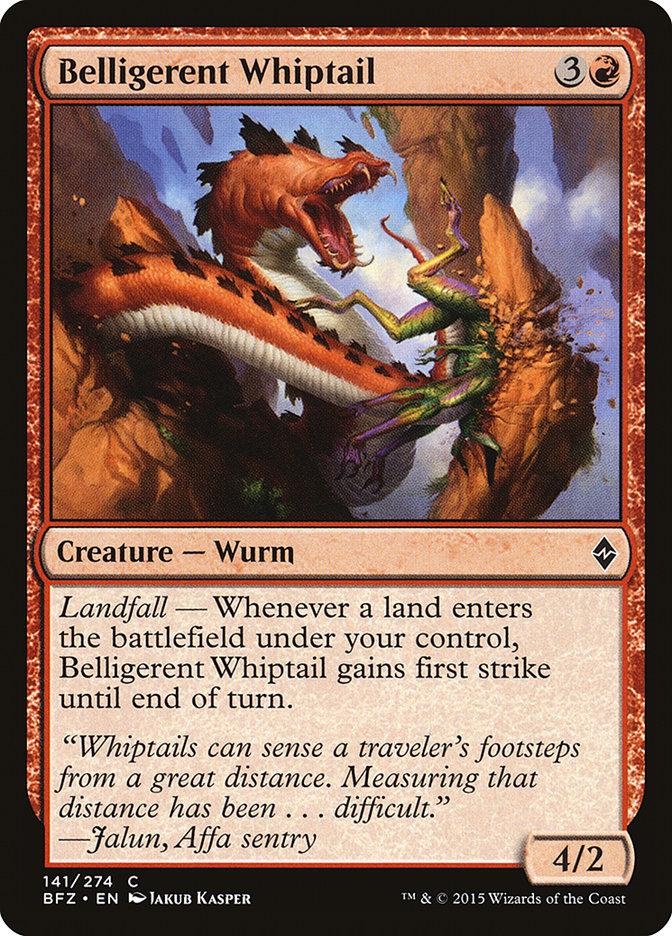 Belligerent Whiptail [Battle for Zendikar] | Gamer Loot