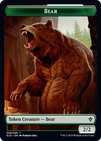 Bear // Food (17) Double-sided Token [Throne of Eldraine Tokens] | Gamer Loot