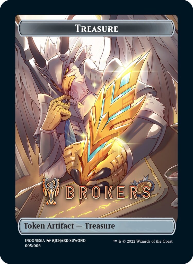 Treasure Token (Brokers) (Southeast Asia Artists) [Streets of New Capenna Tokens] | Gamer Loot