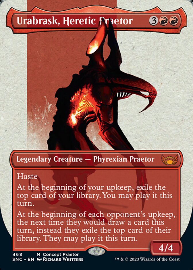 Urabrask, Heretic Praetor (Borderless Concept Praetors) [Phyrexia: All Will Be One] | Gamer Loot